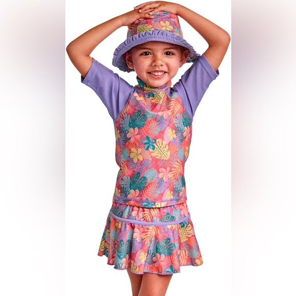 UV SKINZ UPF 50+ Girls 3-Piece Swim Set | (12-18 m - Picture 2 of 6